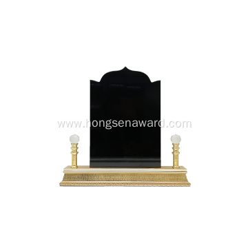 dubai shield wooden metal award trophy with  gift box